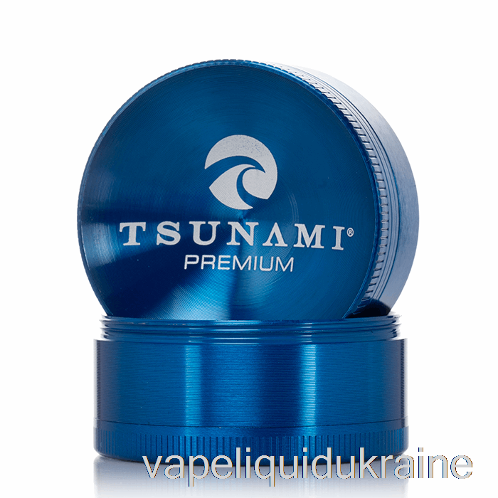Vape Ukraine Tsunami 1.9inch 4-Piece Sunken Top Grinder Blue (50mm)